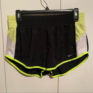 Nike Women’s Dri Fit Running Shorts Size M            Color- Neon Yellow/Green